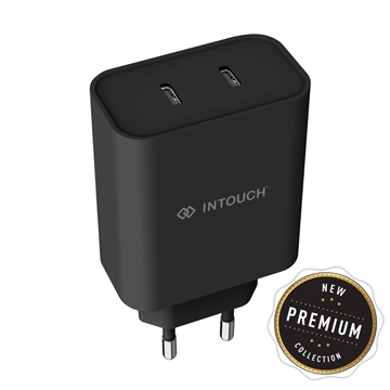 Picture of INTOUCH 40W DUAL TYPE C PORT PD TRAVEL CHARGER