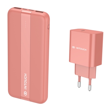 Picture of INTOUCH COLOUR CHARGER/POWER BANK BUNDLE CORAL